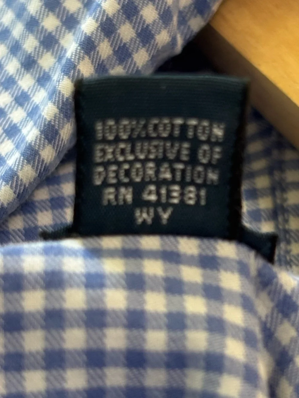 Polo Ralph Lauren Classic Fit Gingham Button-Down Shirt 17 34/35 Preppy Blue